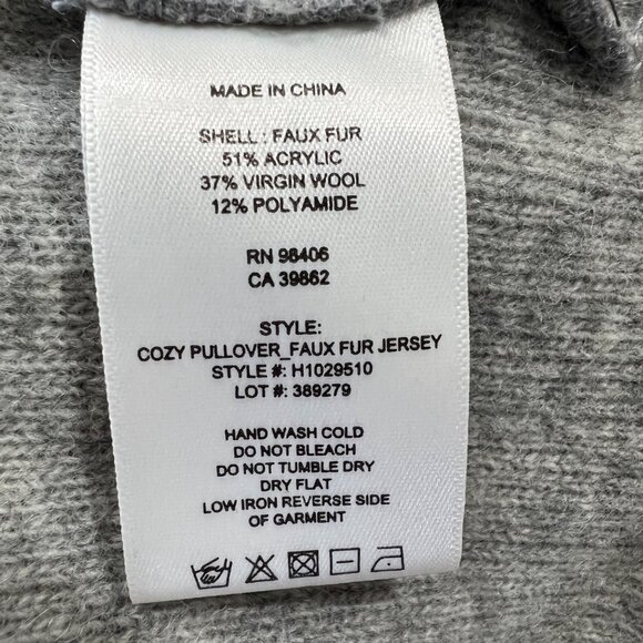 Theory Textured Cozy Pullover Classic Sweater Gray Size Medium - Picture 10 of 11